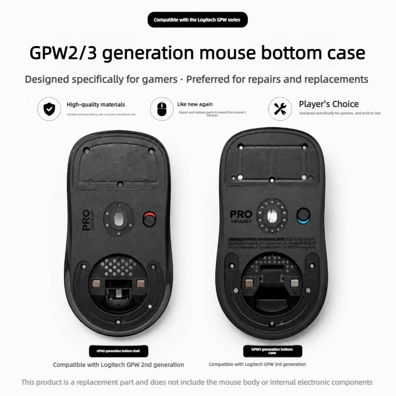 Logitech Mouse G Pro X Superlight - Zamienna dolna obudowa myszy do modeli