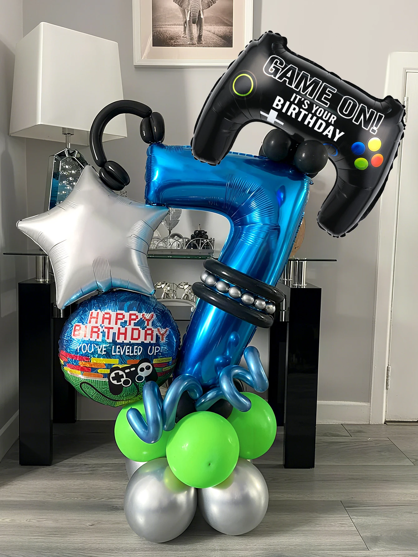 Gaming Accessories For Room - Zestaw balonów urodzinowych z motywem gier,