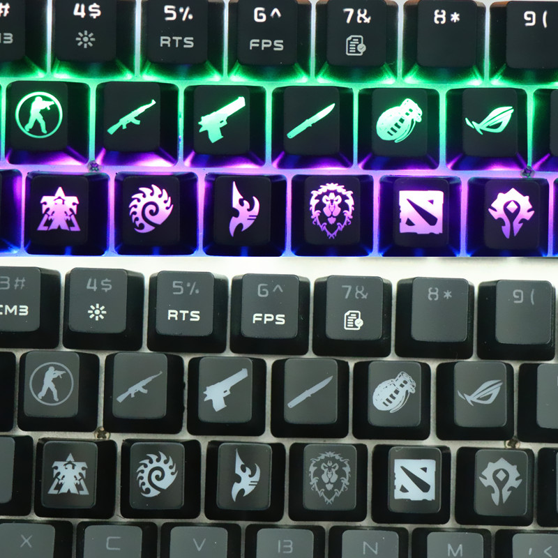 Gaming Accessories Aesthetic - CS GO Gaming Keycaps Niestandardowe podświetlane